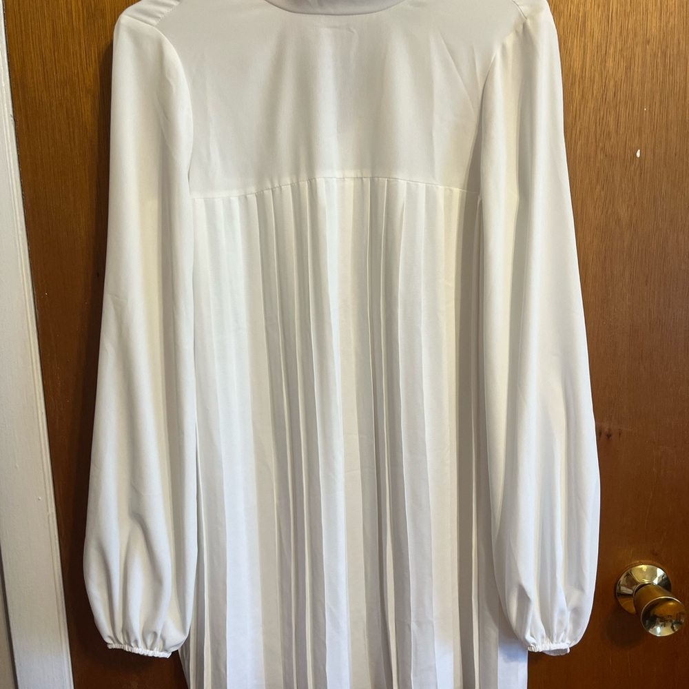 ASOS White Pleated dress